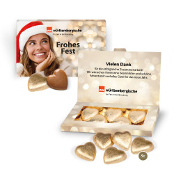 Präsentbox "Business", Lindt Schokoherzen - Weihnachten