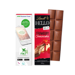 Lindt HELLO Schokoladentafel im Werbeschuber