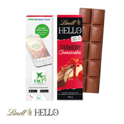 Lindt HELLO Schokoladentafel im Werbeschuber