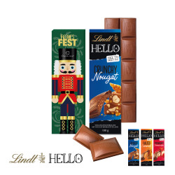 Lindt HELLO Schokoladentafel im Werbeschuber - Weihnachten