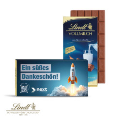 Premium Lindt Schokoladentafel im Werbeschuber - Express