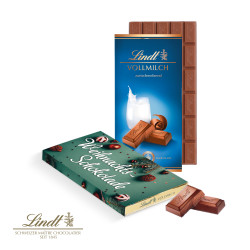 Premium Lindt Schokoladentafel im Werbeschuber - Weihnachten