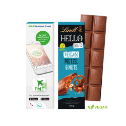 Lindt HELLO Schokoladentafel, vegan im Werbeschuber