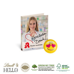 WERBE-KLAPPKARTE - 1 Lindt HELLO Mini Emoti (ca. 7 g),
