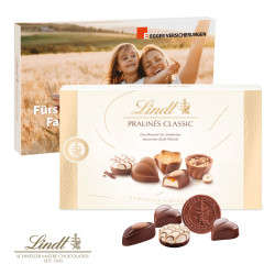 Lindt Pralinés Classic im Werbeschuber
