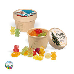 Paperbox mit Einleger, Fruchtgummi - Weihnachten