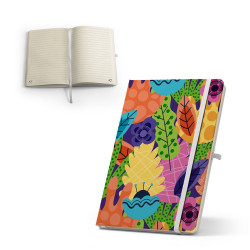 ANNE SUB. A5 Notizbuch aus recyceltem 300D-Polyester (100% rPET), ideal für die Sublimationspersonalisierung