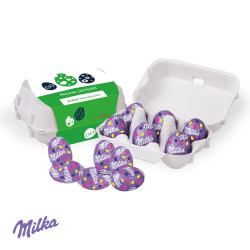 Präsent, Milka Schokoladen-Eier 6er