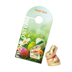 Schokokarte "Türanhänger", Lindt Goldhase