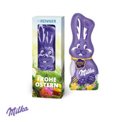 Werbebox, Milka Schmunzelhase, 45 g