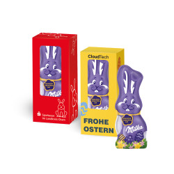Werbebox, Milka Schmunzelhase, 15 g