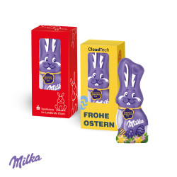 Werbebox, Milka Schmunzelhase, 15 g