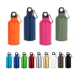 LANDSCAPE S. Aluminium-Sportflasche mit Karabiner 400 ml