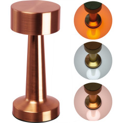 Tischlampe aus Edelstahl mit Akku Tischlampe aus Edelstahl mit Akku