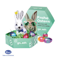 Großes Osternest, Klett Schokoladen-Eier und Osterhase