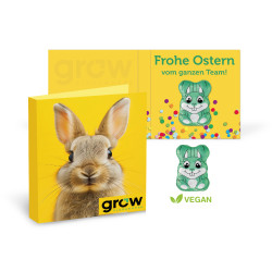 Werbe-Klappkarte "Osterhase", vegan
