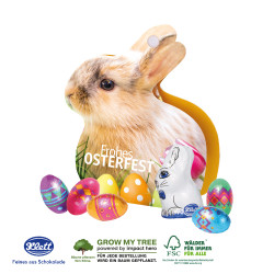 WERBE-HASE MIT SCHOKOLADENMISCHUNG VON KLETT WERBE-HASE MIT SCHOKOLADENMISCHUNG VON KLETT