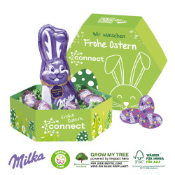 GROßES OSTERNEST MIT SCHOKOLADE VON MILKA GROßES OSTERNEST MIT SCHOKOLADE VON MILKA