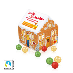 Adventskalender "Weihnachtshaus Classic", Fairtrade® Schokolade