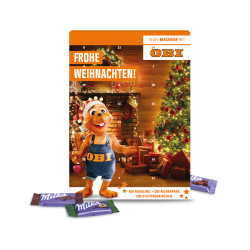 Wand-Adventskalender mit Milka Schokolade