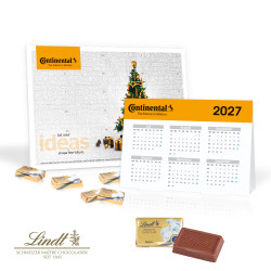 "2 in 1" Marken-Adventskalender, Lindt Schokolade mit Jahresplaner