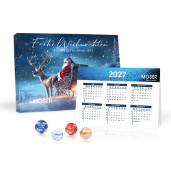 "2 in 1" Marken-Adventskalender, Lindt Lindor Minis mit Jahresplaner