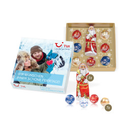 Präsent "Himmlische Weihnachtszeit", Lindt Minis und Nikolaus