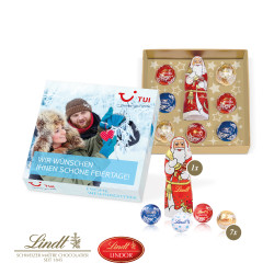 Präsent "Himmlische Weihnachtszeit", Lindt Minis und Nikolaus