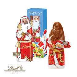 Lindt Weihnachtsmann mit Glöckchen, 70 g in Werbekartonage