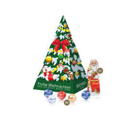 Präsent "Weihnachtsbaum", Lindt Minis und Nikolaus