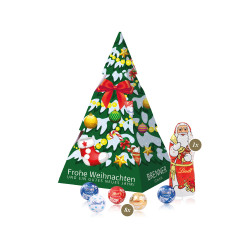 Präsent "Weihnachtsbaum", Lindt Minis und Nikolaus