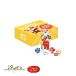 Werbebox "Santa", Lindt Minis und Nikolaus