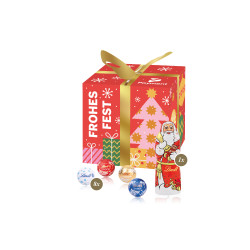 Präsent "Feine Bescherung", Lindt Minis und Nikolaus