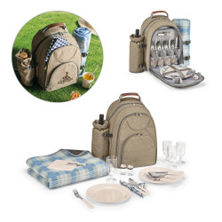 VILLA. Thermischer Picknick-Rucksack aus 600D, hochdichtem, recyceltem Polyester