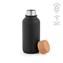 "Volga Bottle" Trinkflasche aus recyceltem Edelstahl, 530 ml mit Korkdeckel, auslaufsicher