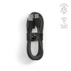 Leibniz Kabel aus rPET. 1 m. USB-C auf USB-A. Schnellladefunktion