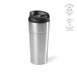 Columbia Reisebecher recycelter Edelstahl, 510ml. Doppelwandig mit Schiebedeckel Columbia Reisebecher recycelter Edelstahl, 510ml. Doppelwandig mit Schiebedeckel