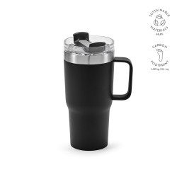 Neman Tasse recycelter Edelstahl, 580 ml. Mit drehbarem Deckel