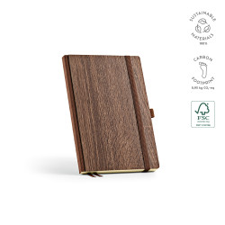 "Steinbeck Notebook" A5 Notizbuch mit Holzmaserungseinband mit 196 Seiten aus FSC-zertifiziertem Papier (70 g/m²)