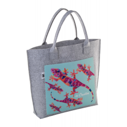 Individuelle Einkaufstasche CreaFelt Shop A, grau/weiß Individuelle Einkaufstasche CreaFelt Shop A, grau/weiß