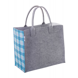 Individuelle Einkaufstasche CreaFelt Shop B, grau/weiß Individuelle Einkaufstasche CreaFelt Shop B, grau/weiß