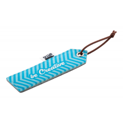 individuelles RPET Lesezeichen CreaFelt Mark, grau/weiß