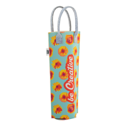 individuelle RPET Weintasche CreaFelt Vino, grau/weiß individuelle RPET Weintasche CreaFelt Vino, grau/weiß