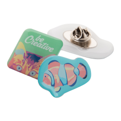 Metall Pin / Anstecker EpoBadge Midi, weiß