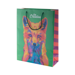 Papiertasche, groß CreaShop L, weiß