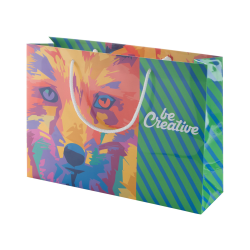 Papiertasche, horizontal CreaShop H, weiß