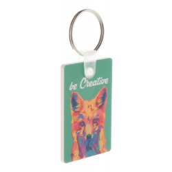 Schlüsselanhänger Foamy D, weiß