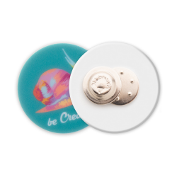 Anstecker mit Magnetbefestigung ColoBadge, weiß