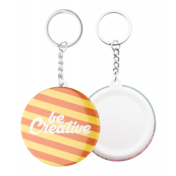 Button-Schlüsselanhänger KeyBadge Mini, weiß