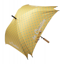 individueller Regenschirm CreaRain Square RPET, weiß individueller Regenschirm CreaRain Square RPET, weiß